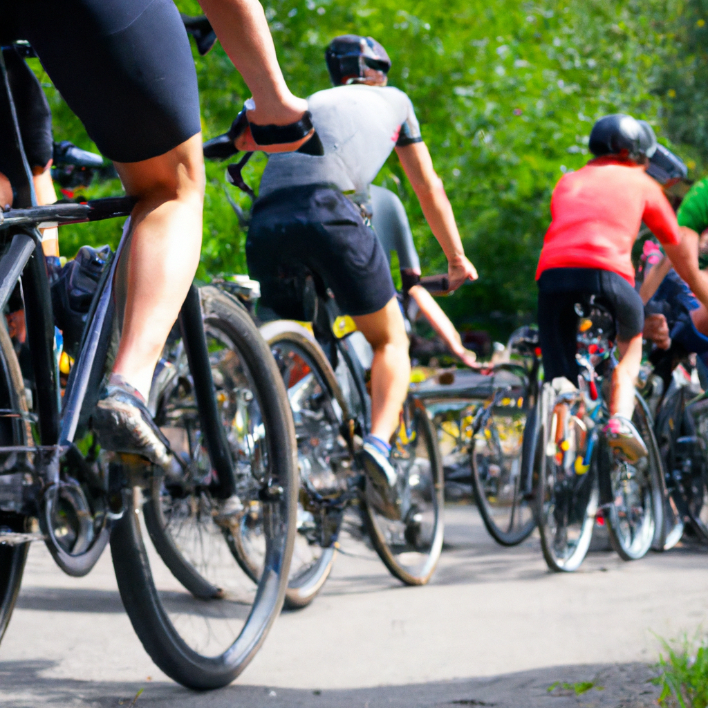 Muž v cyklistické přilbě na kole
